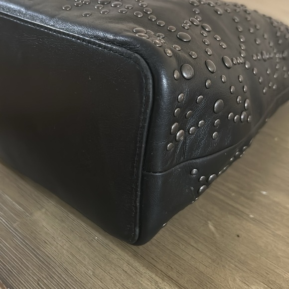 Coach Celeste Convertible Studded Black Leather Hobo F35203 - Picture 8 of 12